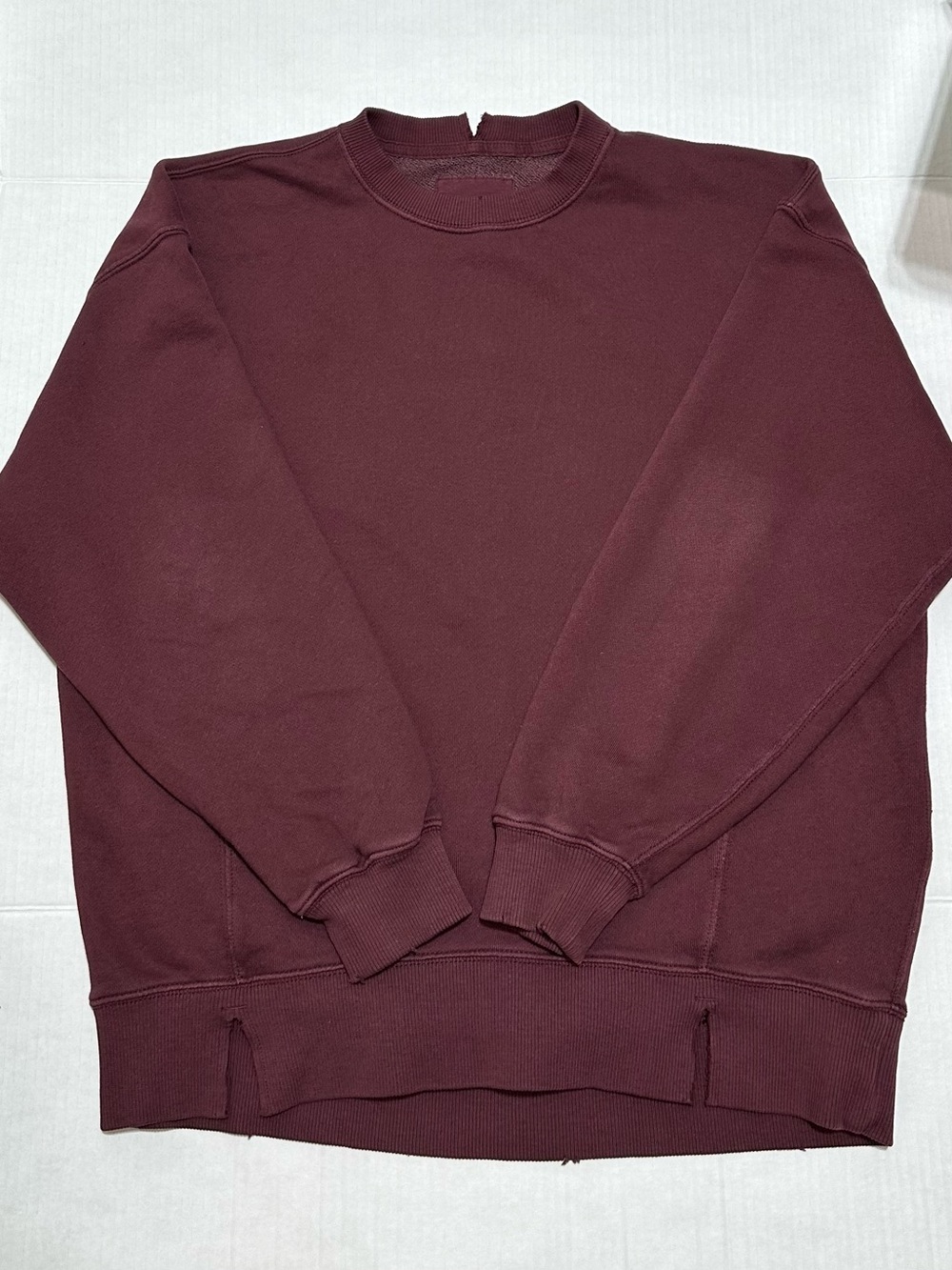 aerie Women’s Burgundy Washed Crewneck Sweatshirt - Size XXS